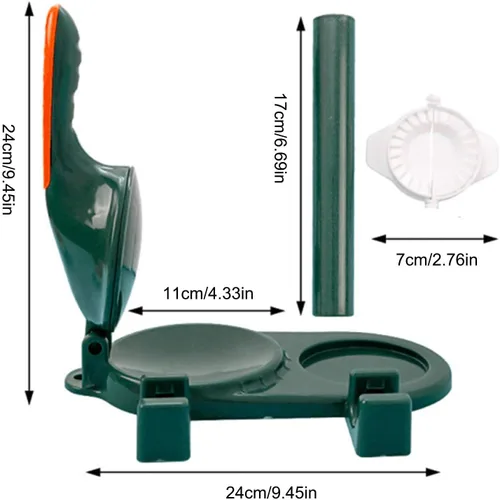 Miniatura 6 de Máquina para hacer bolas de masa con rodillo, prensa manual de masa, prensa de empanada para presionar el molde de envoltura de piel de bola de masa