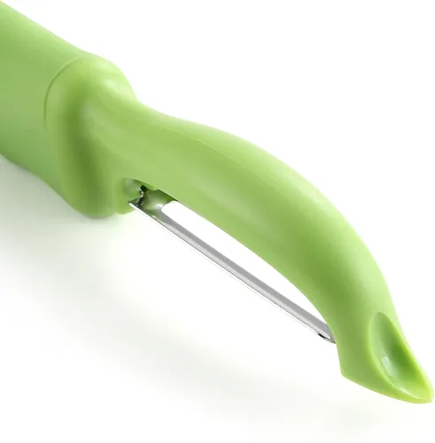 Miniatura 9 de Spring Chef Pelador de verduras giratorio de alta calidad, mango de agarre suave y cuchillas de acero inoxidable ultra afiladas; perfecto para Verde