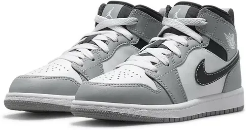 Miniatura 3 de Jordan Jordan 1 Mid (niño pequeño), Gris ahumadoBlanco-antracita