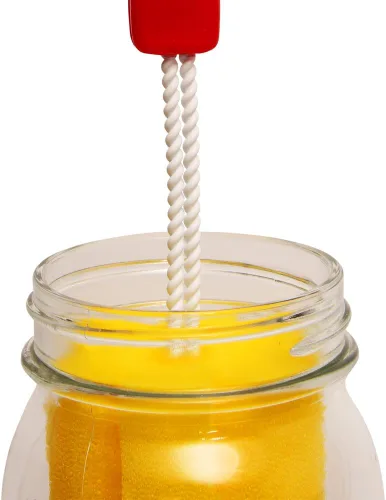 Miniatura 3 de Kitchen Crop Cepillo de limpieza para tarros de conserva, amarillo brillante con rojo