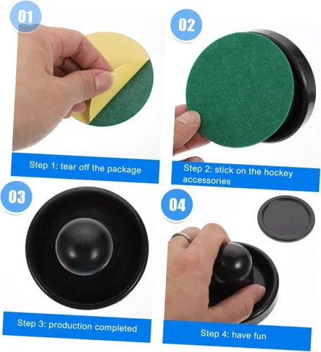 Miniatura 9 de 1 Unidades de Air Hockey Pucks Kit de repuesto para mesas de juego, asas de meta, paletas, huelguistas, accesorios de hockey aéreo