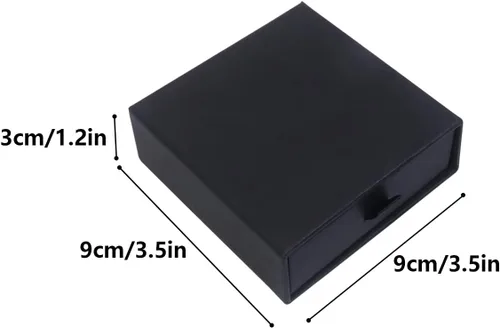 Miniatura 2 de Nwvuop Paquete de 2 cajas de regalo de joyería para pulseras, collares, cajas de regalo pequeñas de 9 × 9 × 1.2 in para cajas de regalo de joyería