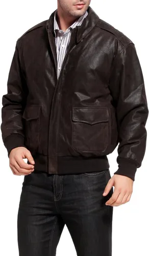 Miniatura 4 de Landing Leathers Air Force A-2 - Chaqueta cazadora de cuero para hombre, chaqueta de aviador