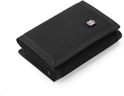 TOPTIE Billetera triple para hombre, estilo casual, con 7 ranuras para tarjetas de crédito, capacidad extra, Negro -