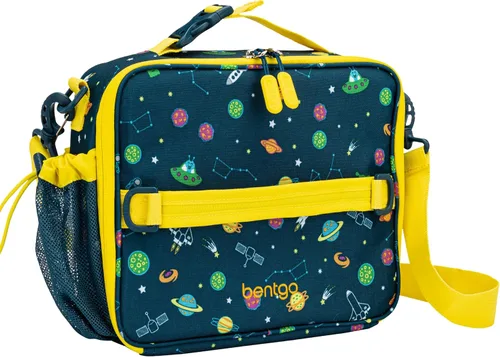 Bentgo - Bolsa de almuerzo para niños - Bolsa de almuerzo duradera, de doble aislamiento para niños de 3 años en adelante; contiene lonchera, Space