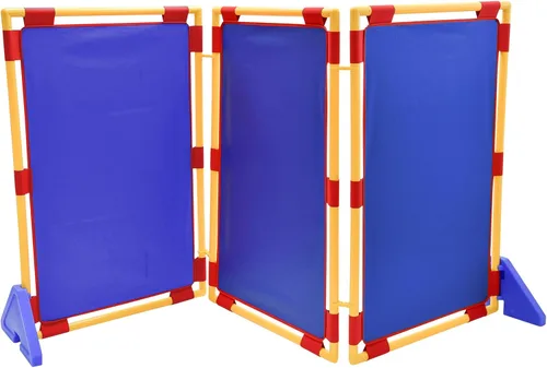 Children's Factory Juego de 3 paneles de juego rectangulares, panel divisor de habitación para niños, partición de aula, pantalla independiente para