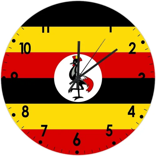 Miniatura 410 de Cheyan Reloj de pared con bandera de Canadá de 12 pulgadas, silencioso, sin tictac, de PVC, funciona con pilas, reloj redondo decorativo, regalo