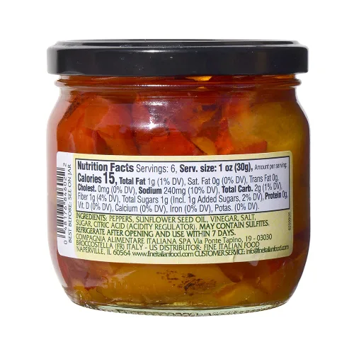 Miniatura 2 de Mantova Pimientos asados, 11.3 onzas (paquete de 2), producto de Italia, totalmente naturales, ligeramente tostados, aptos para veganos, sin OMG