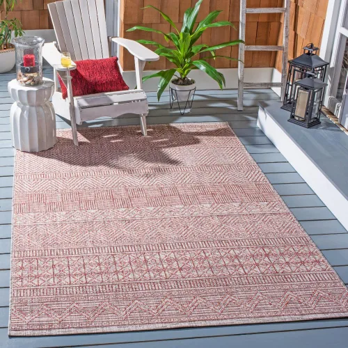 Miniatura 46 de SAFAVIEH Alfombra lavable para exteriores, colección Courtyard de 2.3 x 16 pies, color negro y gris, no desprende pelusa y de fácil limpieza, ideal