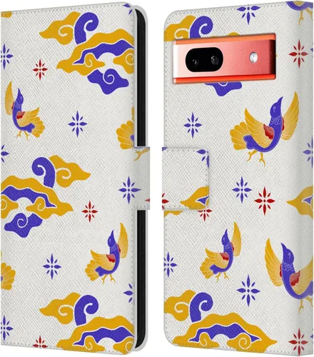 Miniatura 13 de Head Case Designs Officially Licensed Haroulita Blue Flower Cute Flower Pattern Leather Wallet Case Compatible with Google Pixel 7a