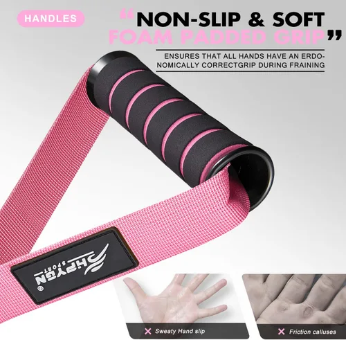 Miniatura 4 de HPYGN Mango de ejercicio, equipo de fitness de repuesto para pilates, yoga, entrenador de fuerza, gimnasio en casa extraíble, rojo, gris, azul mango
