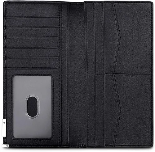 Miniatura 6 de JEEBURYEE - Cartera de piel auténtica para hombre, diseño de RFID