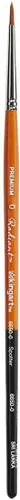 KINGART Premium Radiant 6650-0 Spotter Series - Cepillo para artista, pelo sintético Taklon, mango corto, para pintura acrílica, óleo y acuarela,