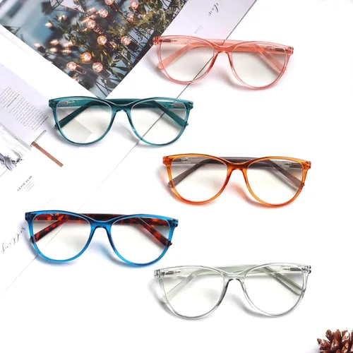 Miniatura 4 de Paquete de 5 lentes de lectura para mujer, lectores de luz azul, bisagras de resorte, anteojos, comodidad ligera para usar todo el día