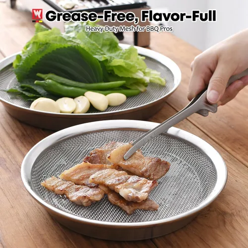 Miniatura 7 de WAGENSTEIGER Juego de bandejas de malla de acero inoxidable con bandeja de goteo, cesta y bandeja para freidora de aire, colador de cocina, colador