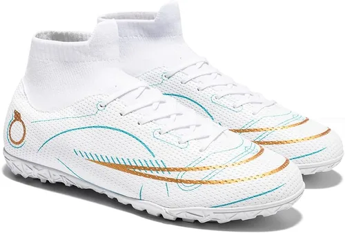Miniatura 6 de JIEBUNIAO Botas de fútbol para hombre, zapatos de fútbol profesionales de alta calidad, para interiores y exteriores, cómodos tenis atléticos