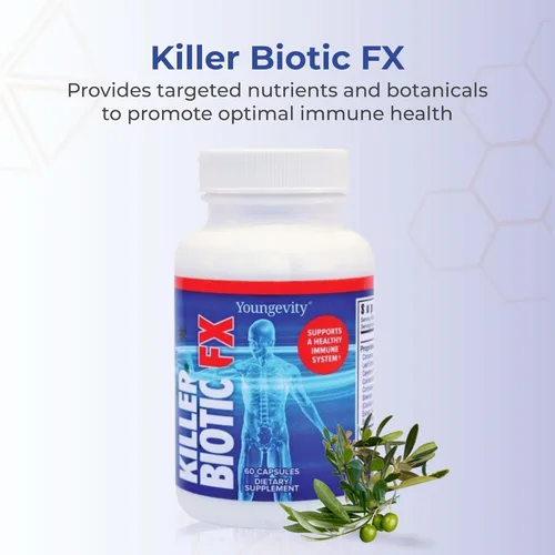 Miniatura 2 de Youngevity Killer Biotic FX - Apoyo al sistema inmunológico Propóleos de abeja, hongos y calostro Apoyo natural para la inmunidad 60 cápsulas