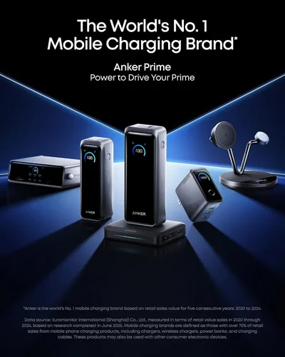 Miniatura 7 de Anker Prime Power Bank, banco de energía portátil de 3 puertos de 26,250 mAh con salida máxima de 300 W, carga bidireccional, aprobado por la TSA