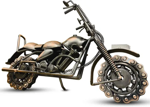 Scrap Cycles - Modelo de motocicleta de metal hecho a mano, regalo único para motociclistas, coleccionable, para entusiastas de los motociclistas,