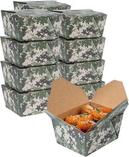 Miniatura 45 de Restaurantware Bio Tek - Cajas para llevar de 30 onzas, 200 loncheras para llevar, cierre de tabulación, resistentes al calor, desechables, de papel