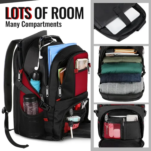 Miniatura 2 de YOREPEK - Mochila de viaje extra grande de 13.2 galones para laptop, resistente al agua, aprobada por aerolíneas, puerto de carga USB, para laptops