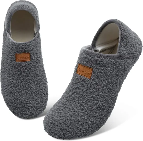 Miniatura 3 de Scurtain Pantuflas unisex con suela de goma para adultos