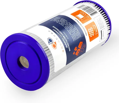 Miniatura 6 de Aquaboon Filtro de agua de sedimento plisado de 5 micrones, cartucho de 10 x 4.5 pulgadas, repuesto para filtro de agua para toda la casa, cartuchos
