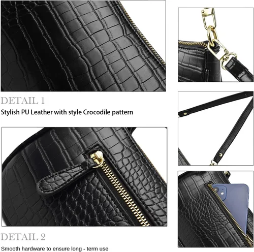 Miniatura 6 de Bolsos pequeños de hombro para mujer, bolsos cruzados clásicos retro, lindo bolso de mano y bolso de mano