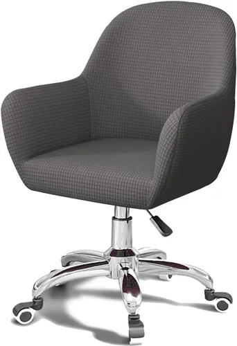 Miniatura 14 de Funda para silla de computadora de oficina, 2 piezas con brazos giratorios y respaldo curvado, funda para silla de comedor, estilo moderno