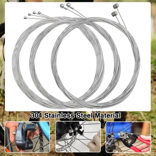 Miniatura 5 de Taiss Cable universal de freno de bicicleta, desviador de cambio de bicicleta, kit de carcasa de cable de bicicleta con juntas tóricas y tapas