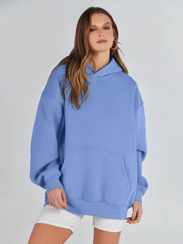 Miniatura 3 de ANRABESS Womens Oversized Hoodies Fleece Sweatshirts Long Sleeve Hooded Pullover Winter Clothes with Pocket