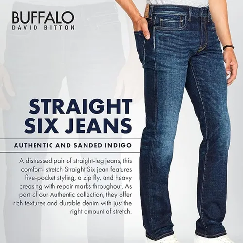 Miniatura 5 de Buffalo David Bitton Jeans Straight Six para hombre