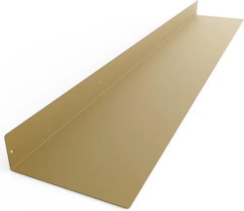 Estante flotante lineal, acero forjado de Estados Unidos, estante rústico moderno de metal resistente industrial montado en la pared, fabricado en