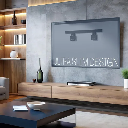 Miniatura 5 de VIVO Soporte de pared universal para TV plana con microhuecos para pantallas de 43 a 90 pulgadas, perfil ultra delgado, Mount-TVMG1