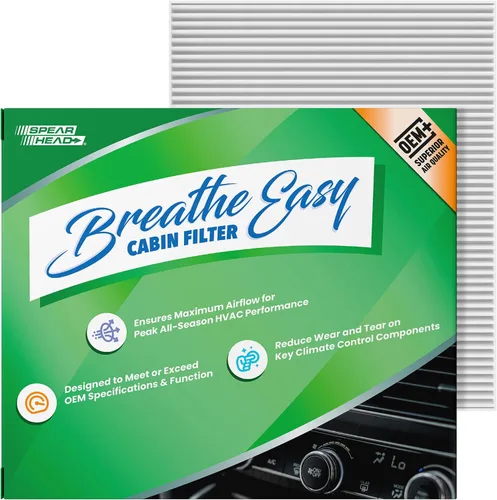 Miniatura 57 de Spearhead OEM+ Filtro de aire de cabina Particulate Breathe Easy Compatible con 2015-17 Chrysler 200, 2014-18 Cherokee como OEM Proporciona