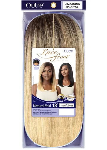 Miniatura 6 de Outre Peluca de encaje frontal - Natural Yaki 18" (marrón oscuro 2)