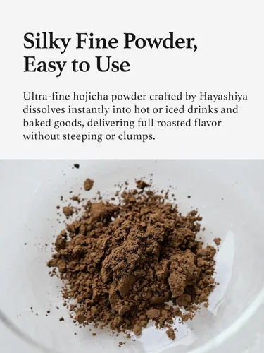 Miniatura 6 de Polvo Hojicha de HAYASHIYA, Uji de Kyoto, Polvo de Té Verde Tostado Japonés para Latte, Bajo en cafeína (60 g / 2.1 oz)