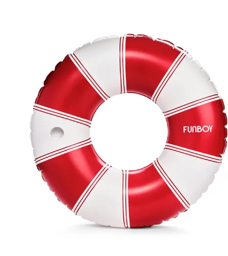 Miniatura 7 de FUNBOY Giant Vintage Stripe Inflatable Pool Float with Cup Holder 48" Pool Float for Adults Inner Tube Pool Toys Swim Rings Swimming Pool