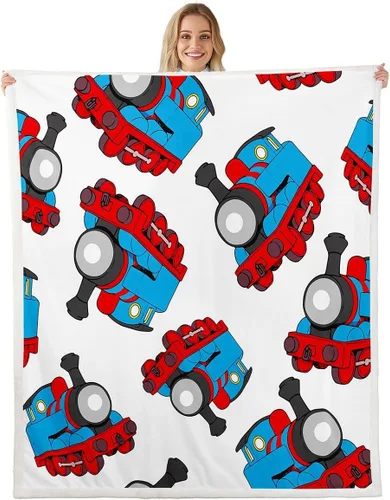 Miniatura 10 de Manta de vellón con camión de bomberos para niños, manta de felpa de coche de dibujos animados para cama, sofá, sofá, bombero, manta sherpa