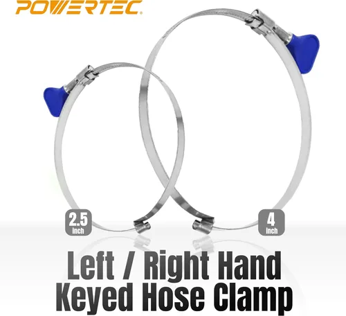 Miniatura 8 de POWERTEC 70224 Abrazadera de manguera de puente con llave de 2-1/2 pulgadas, llave de tornillo de pulgar, abrazaderas de manguera de acero