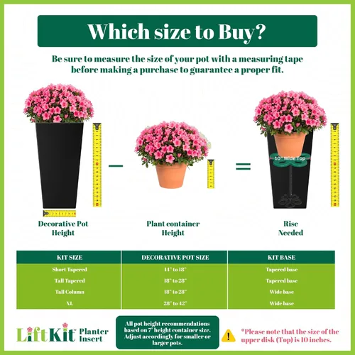 Miniatura 4 de Inserto para maceta Lift Kit Alto con forma cónica para rellenar la parte inferior de macetas altas y contenedores grandes de plantas Para