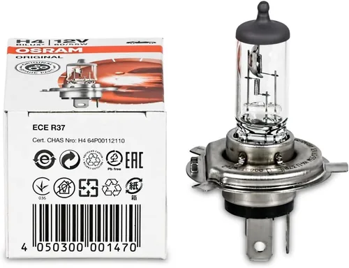 Miniatura 4 de Osram Bombillas halógenas H4 64193 para faros delanteros, paquete de 2 unidades.