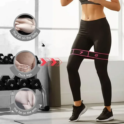 Miniatura 3 de Banda de resistencia de fitness para estiramiento y yoga, ejercicio de tirador de moda, banda de resistencia numerada con asas para brazos, 8 bucles