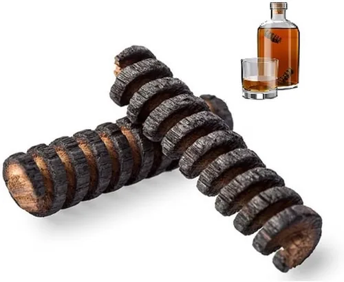 Paquete de 2 espirales de infusión de roble de tostado medio plus para añejar whisky, vino, brandy o licores - Chips de roble para añejar whisky,