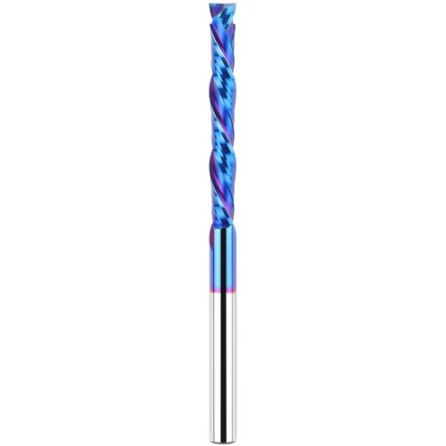 Miniatura 26 de EANOSIC 5 brocas de compresión en espiral de 1/4 pulgadas, longitud de corte de 1-1/4 pulgadas, extralargas de 3 pulgadas, fresadora CNC de carburo