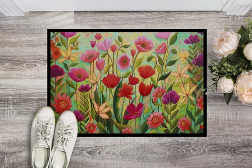 Miniatura 2 de Caroline's Treasures PPD3024JMAT - Felpudo de 24 x 36 pulgadas, diseño de flores de belleza silvestre, para interiores y exteriores, para entrada