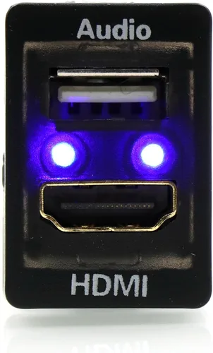 Miniatura 4 de Timloon Cable de montaje de enchufe HDMI+USB Entrada de audio Relé de audio Uso para Toyota (tipo A)