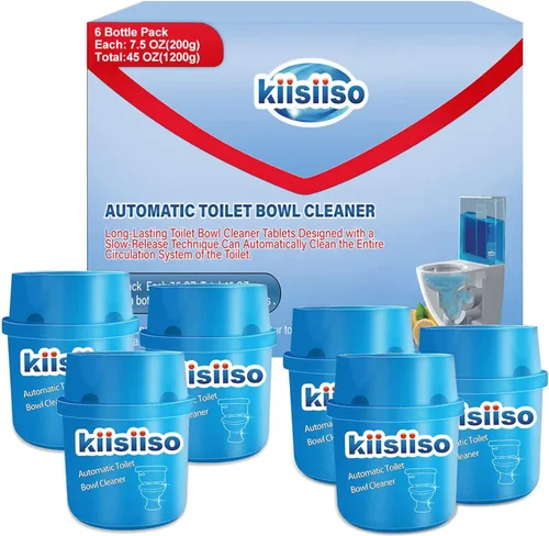 Miniatura 7 de KIISIISO Limpiadores de Tazas de Inodoro - 9 Botellas, Pastillas Limpiadoras de Taza de Inodoro Azules en Botellas con Tecnología de Liberación