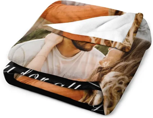 Miniatura 2 de Manta personalizada con fotos: hecha en EE. UU., manta personalizada para regalo conmemorativo con collage de 10 fotos, mantas personalizadas, manta