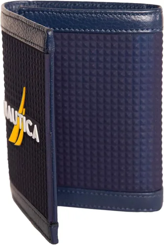 Miniatura 89 de Nautica Men's Trifold Wallet RFID Blocking Protection ID Window Card Slots Genuine Leather Durable